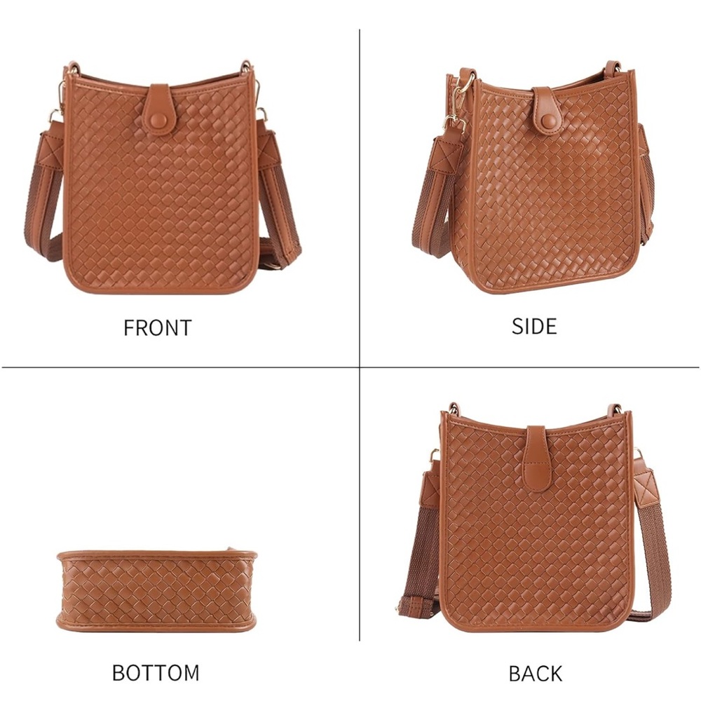 ✨NWOT Brown Woven Crossbody Bag - Picture 3 of 11